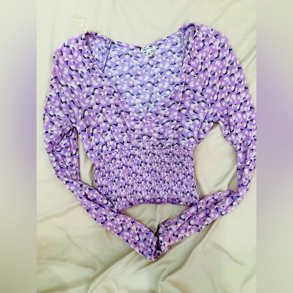 v-neck long sleeve top - Picture 1 of 1